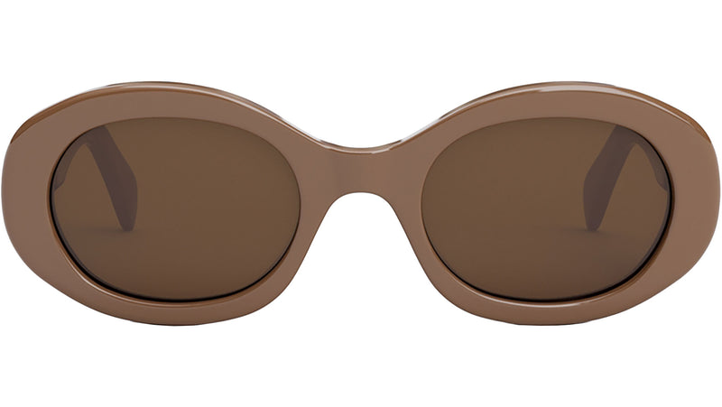 Triomphe Brown Oval Sunglasses