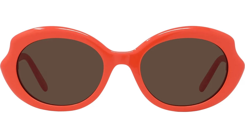 Slim Orange Geometric Sunglasses