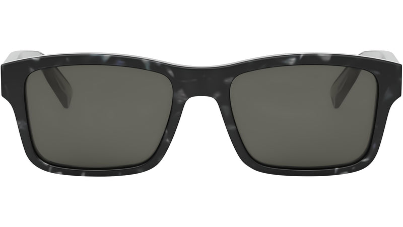 Tubogas Shiny Black Rectangular Sunglasses