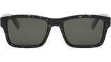 Tubogas Shiny Black Rectangular Sunglasses