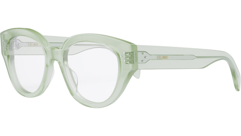 3 Dots  Green Round Eyeglasses