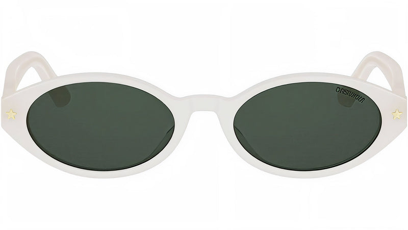 DiorPacific R1I White Oval Sunglasses