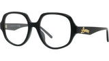 Curvy Black Geometric Eyeglasses