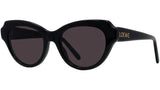 Slim Black Cat Eye Sunglasses