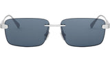Octo Finissimo Silver Rectangular Sunglasses