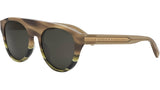 Tubogas Striped Brown Round Sunglasses