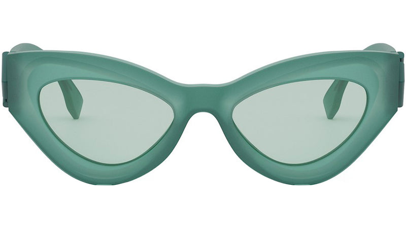 FF Diamonds Green Cat Eye Sunglasses