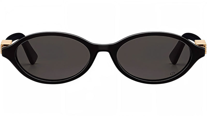 DiorTreasure R1I Shiny Black Oval Sunglasses