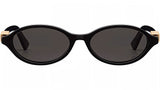 DiorTreasure R1I Shiny Black Oval Sunglasses