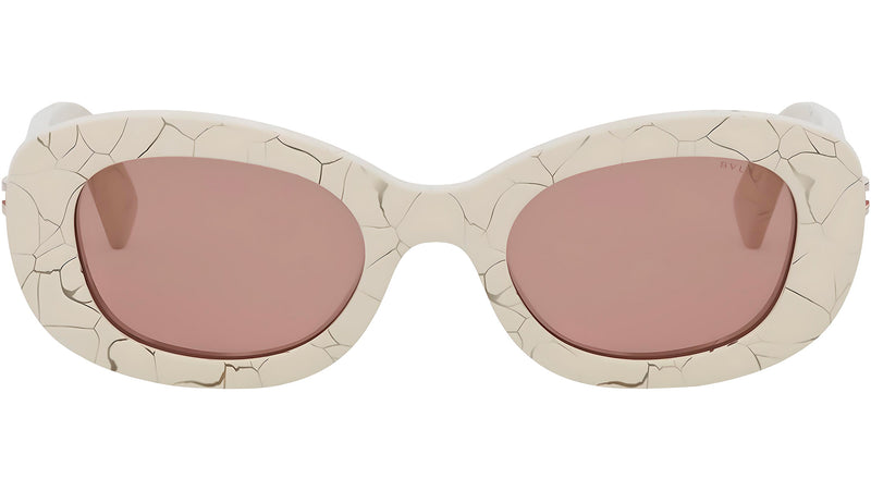 B.zero1 White Oval Sunglasses