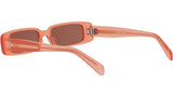 CELINE 3 Dots Orange Rectangular Sunglasses