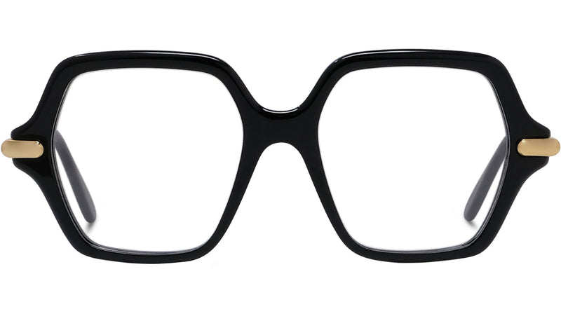 Slim Black Geometric Sunglasses