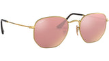 Hexagonal Flat Lenses RB3548N gold copper flash