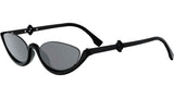 FF Diamonds Black Oval Sunglasses