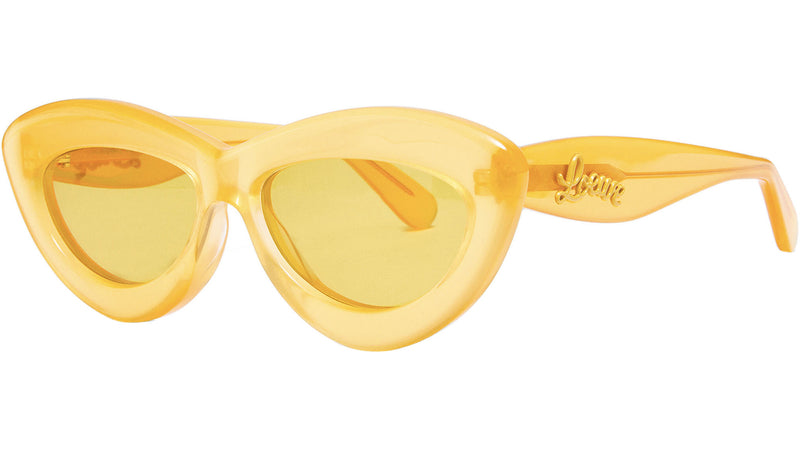 Curvy Yellow Cat Eye Sunglasses