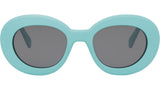 Triomphe Blue Round Sunglasses