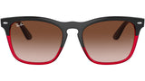 Steve RB4487 663113 grey on transparent red