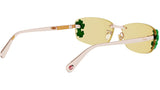 Dior Clover S1U Rose Gold Rectangular Sunglasses