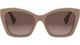 Lettering Brown Square Sunglasses