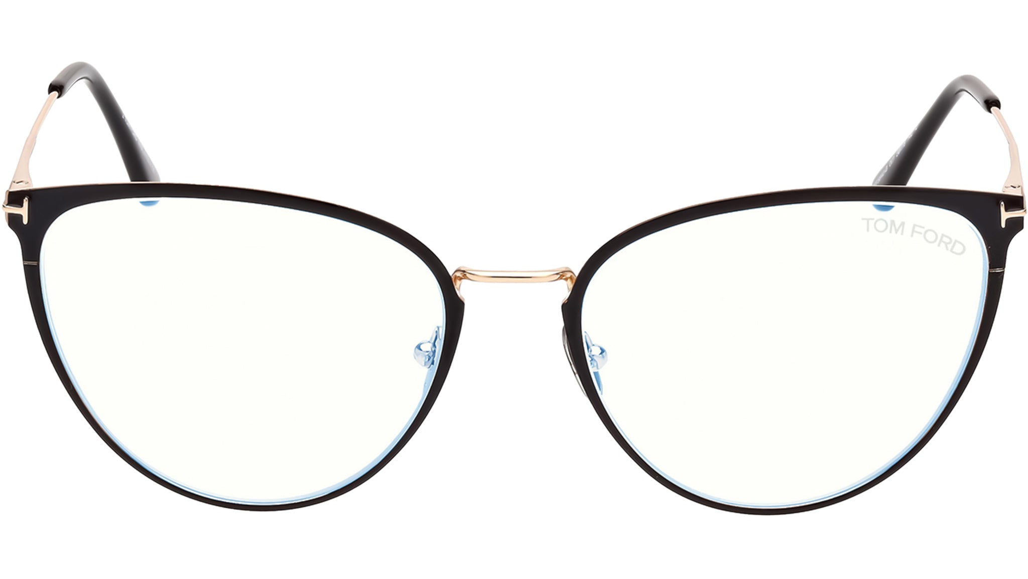 Occhiali da vista Tom Ford FT5840-B 001 Nero Lucido Oro Rosa