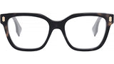 Fendi Bold Havana Square Eyeglasses