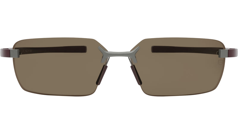 Flex Silver Rectangular Sunglasses