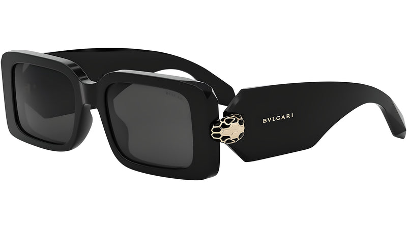 Serpenti Forever Black Rectangular Sunglasses
