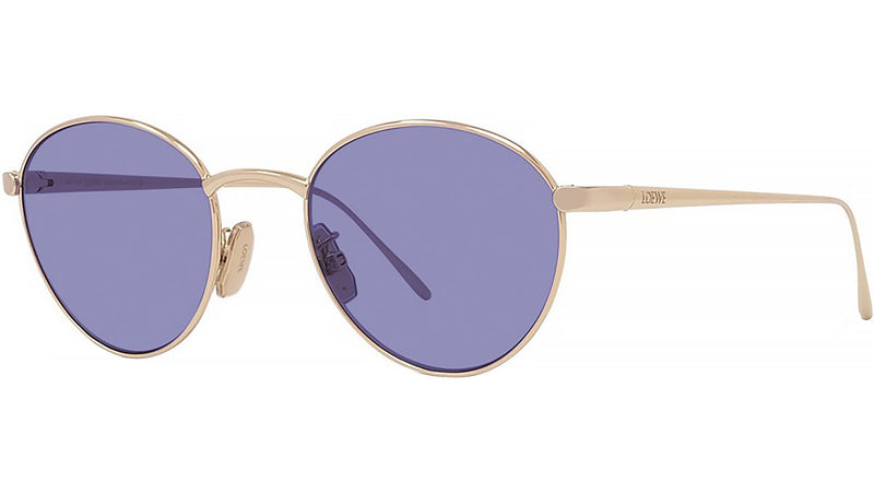 Slim Gold Round Sunglasses