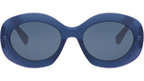 Triomphe Blue Round Sunglasses