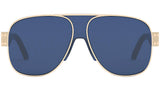 DiorSignature A3U Blue Gold Geometric Sunglasses