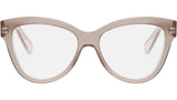 Thin Brown Geometric Eyeglasses