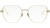 CDiorO S3F Light Gold Geometric Eyeglasses