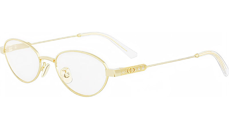 DiorCannageO R1U Gold Oval Eyeglasses