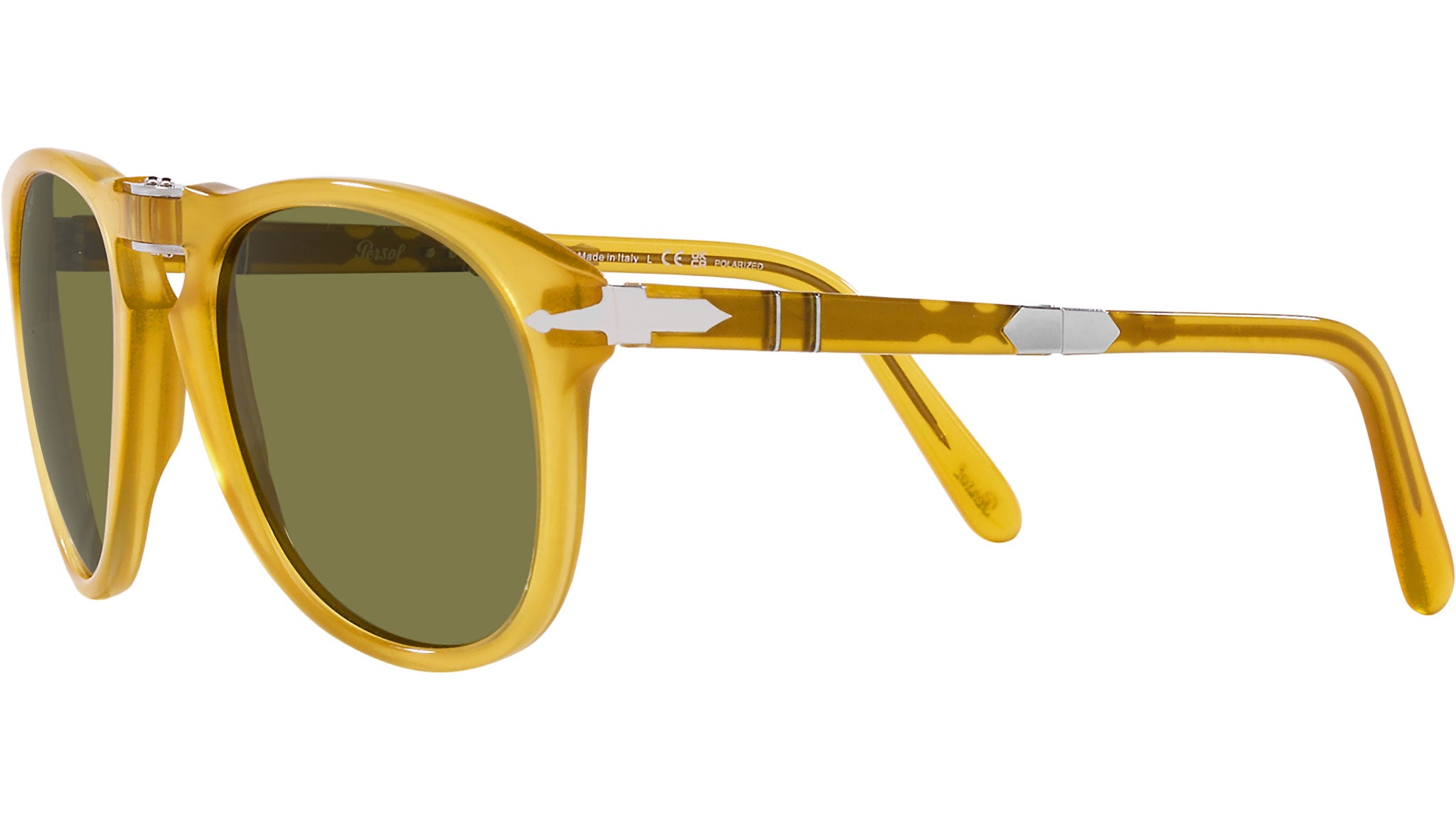 Persol PO2488S Occhiali Da Sole Unisex - Nero Demishiny/Silver (1118B1) - Taglia Unica