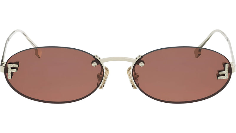 Fendi First Light Gold Oval Sunglasses