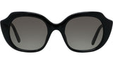 Slim Black Geometric Sunglasses