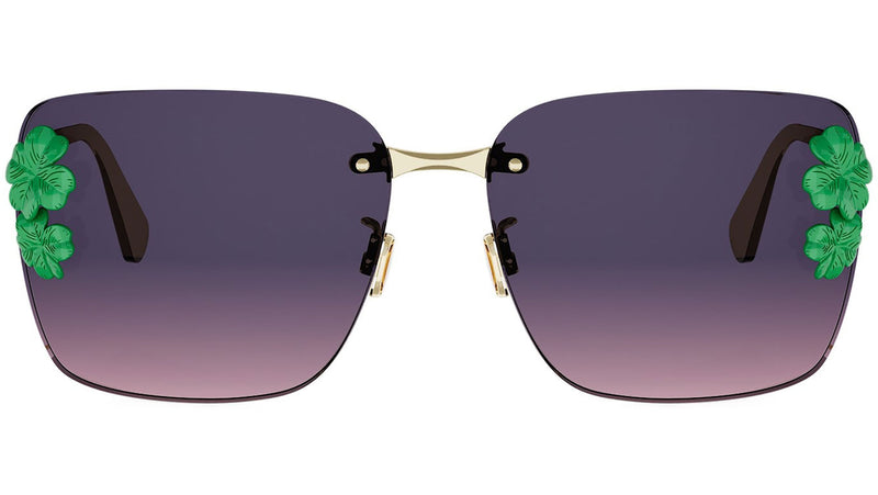 Dior Clover S2U Gold Square Sunglasses