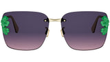 Dior Clover S2U Gold Square Sunglasses