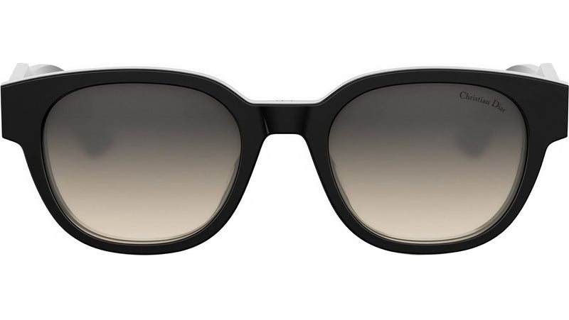 Christian Dior Label R1I Shiny Black Round Sunglasses